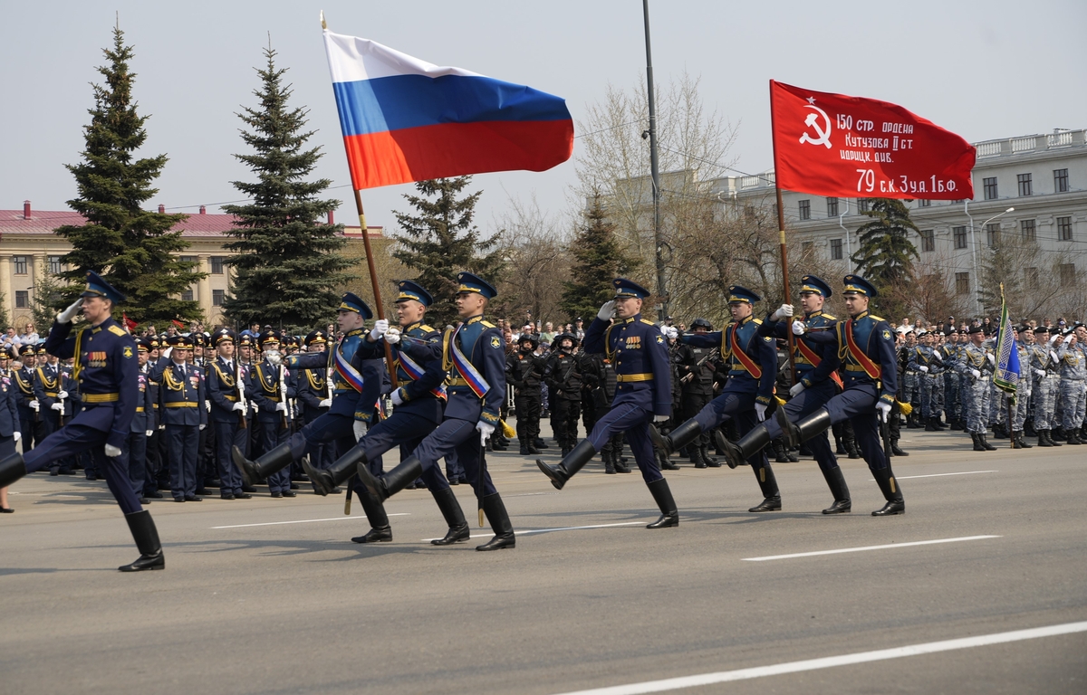На следующей неделе в Красноярске пройдет репетиция торжественного шествия, посвященного годовщине Великой Победы