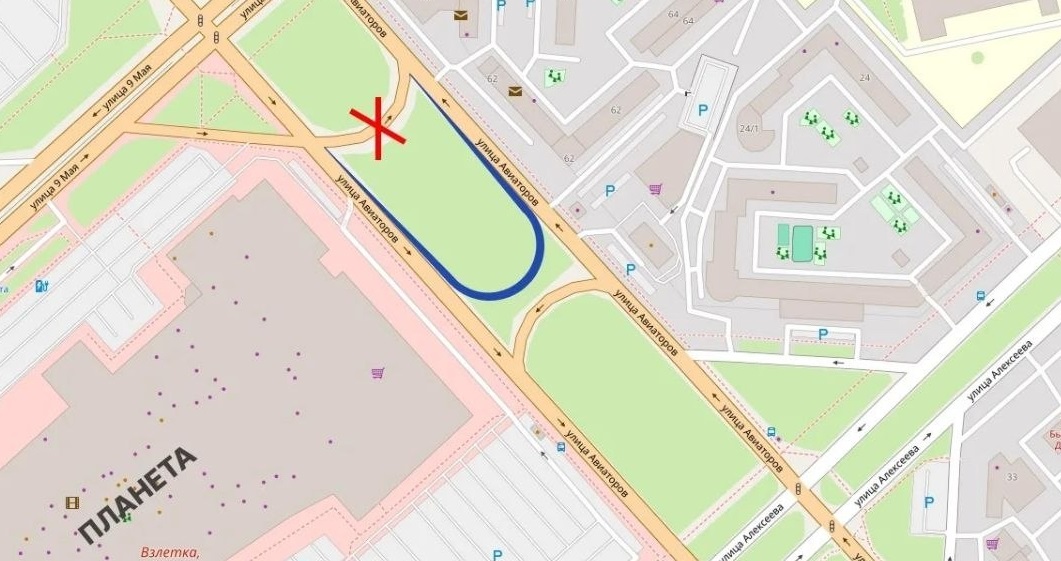 В ближайшее время подрядчик приступит к переустройству поворотного шлюза на Авиаторов в районе ТРЦ «Планета»